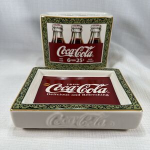 Vintage Coca-Cola Ceramic 2-Piece Bathroom Accessory Set